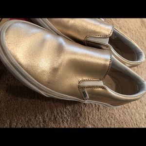 Rose Gold slip-on Vans size 6.5